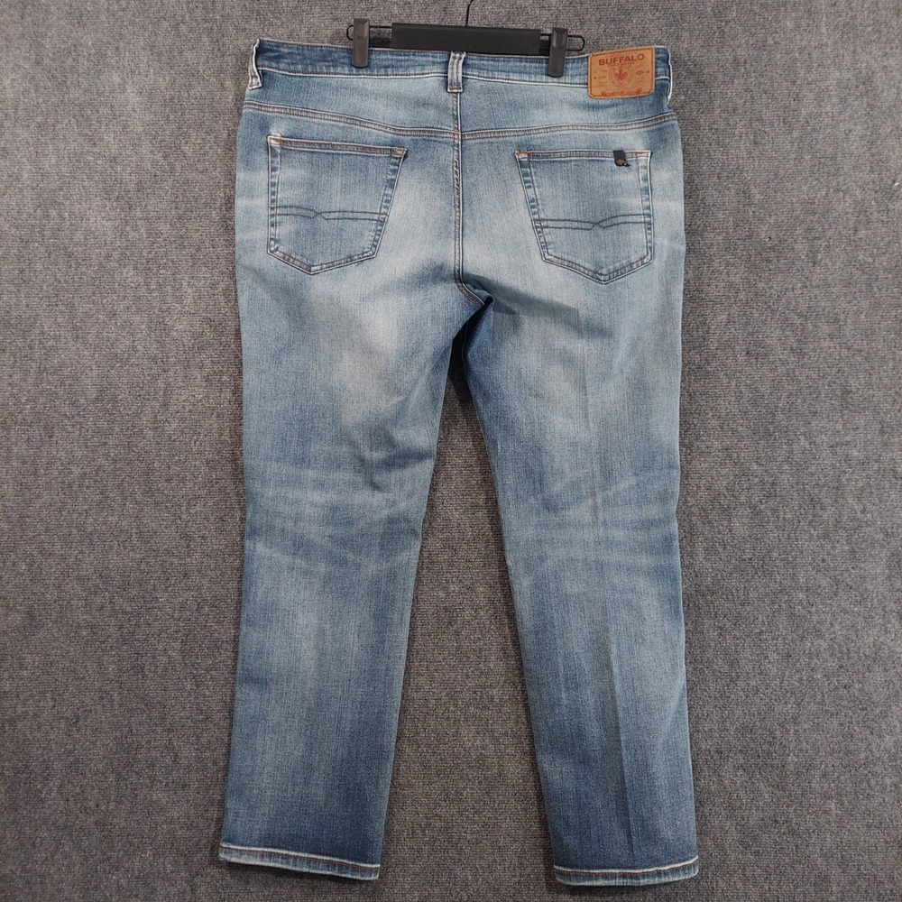 Buffalo David Bitton Jeans Mens 38x30 (Fits 40x30) Blue Whiskered Slim Ash - Picture 2 of 12